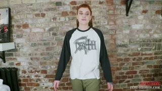 Emo tattooed teenager Bryla in nude video casting interview frame 1