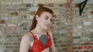 Emo tattooed teenager Bryla in nude video casting interview frame 4