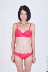 Short hair skinny teenager Lana in nude casting Preview picture 2